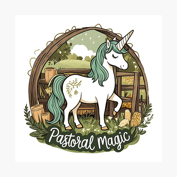 Item preview, Pastoral Magic Unicorn designed and sold by zoughlal.