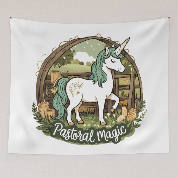 Item preview, Pastoral Magic Unicorn designed and sold by zoughlal.
