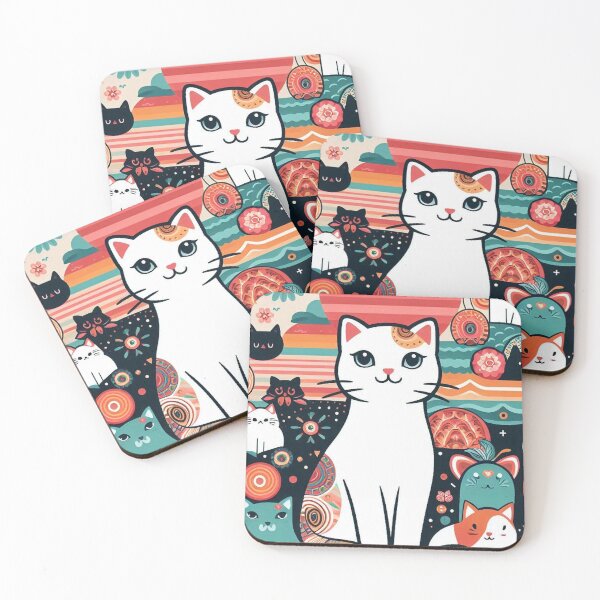 Item preview, Whimsical Cosmic Cats designed and sold by studiobrazuka.