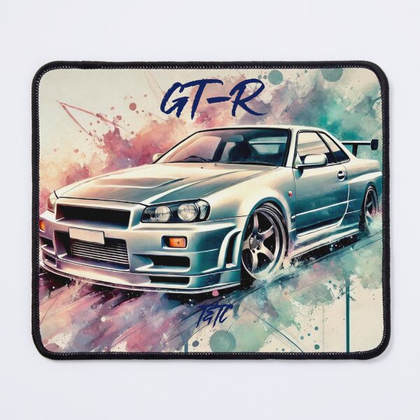 Item preview, Watercolor Drift: R34 Skyline GT-R designed and sold by ThrottleNThread.