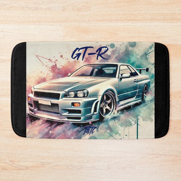 Item preview, Watercolor Drift: R34 Skyline GT-R designed and sold by ThrottleNThread.