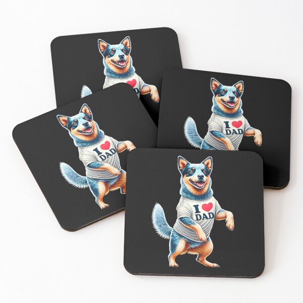 Item preview, Australian Cattle Dog Dad I Love Dad Australian Cattle Dog Lover designed and sold by Kimberley King Art  King Art.