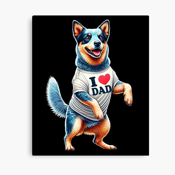 Item preview, Australian Cattle Dog Dad I Love Dad Australian Cattle Dog Lover designed and sold by Kimberley King Art  King Art.