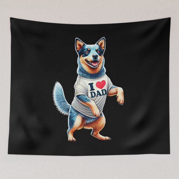 Item preview, Australian Cattle Dog Dad I Love Dad Australian Cattle Dog Lover designed and sold by Kimberley King Art  King Art.