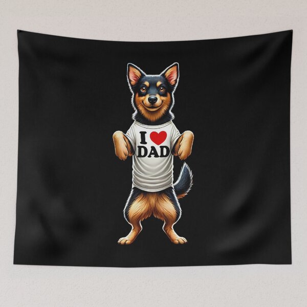 Item preview, Australian Kelpie Dad I Love Dad Australian Kelpie Lover designed and sold by Kimberley King Art  King Art.