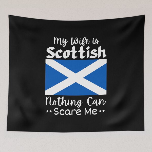 Item preview, My Wife Is Scottish Nothing Can Scare me Scottish Wife Husband Gift designed and sold by MouDantArts.