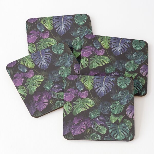 Item preview, Monstera with Shades of Purple - Aesthetic Tropical Plants Foliage - Greenery - Fresh Dense Plants - Vegetation After Rain designed and sold by MyArt23.