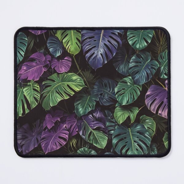 Item preview, Monstera with Shades of Purple - Aesthetic Tropical Plants Foliage - Greenery - Fresh Dense Plants - Vegetation After Rain designed and sold by MyArt23.