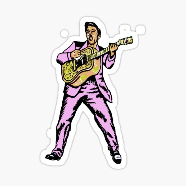 Vista previa del artículo con la obra «Rey del rockabilly», diseñado y vendido por Atomic Anachronism Art!.