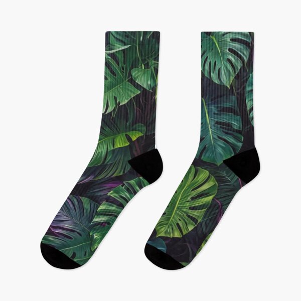Item preview, Monstera with Shades of Purple - Aesthetic Tropical Plants Foliage - Greenery - Fresh Dense Plants - Vegetation After Rain designed and sold by MyArt23.