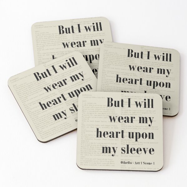 Item preview, Heart Upon My Sleeve Othello Shakespeare Quote Literature designed and sold by kakarikihill.