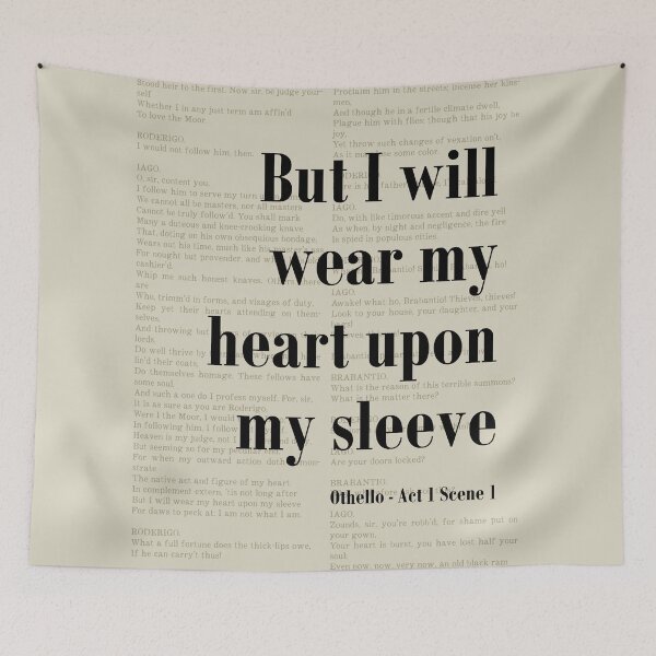 Item preview, Heart Upon My Sleeve Othello Shakespeare Quote Literature designed and sold by kakarikihill.