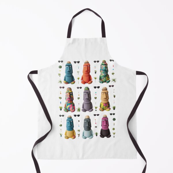 Item preview, Colorful Moai Statue Art, Funny Moai Print, designed and sold by Kina-design.