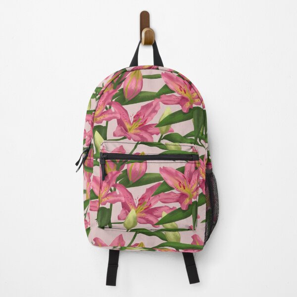 Item preview, Vibrant Pink Stargazer Lily Floral Pattern designed and sold by cosmiccircles01.