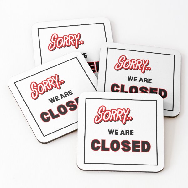 Item preview, Sorry We Are Closed, Sign, Shop, Business, Red, Black Signage designed and sold by AASparksDesigns.