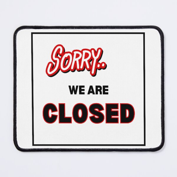 Item preview, Sorry We Are Closed, Sign, Shop, Business, Red, Black Signage designed and sold by AASparksDesigns.