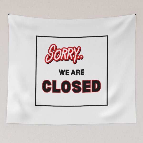 Item preview, Sorry We Are Closed, Sign, Shop, Business, Red, Black Signage designed and sold by AASparksDesigns.