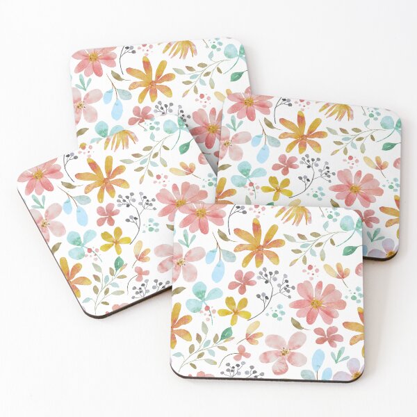 Item preview, Vibrant Spring Watercolor Floral Blossoms Seamless Pattern designed and sold by Vicky021.