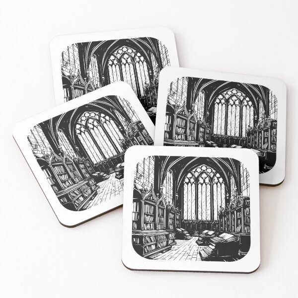 Item preview, Gothic Castle Library Dark Literature Book Bookshelves designed and sold by inkoutninja.