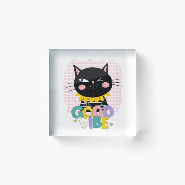 Item preview, winking cat good vibes designed and sold by lino4king.