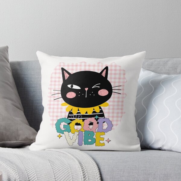 Item preview, winking cat good vibes designed and sold by lino4king.