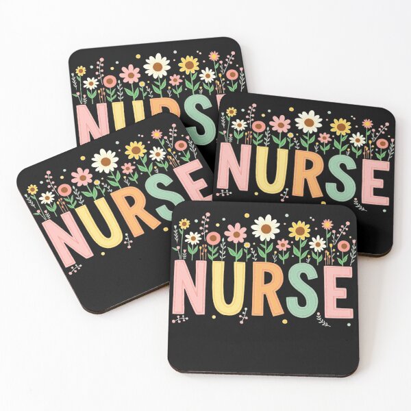 Item preview, Retro Floral Nurse Typography - Cute Boho Medical Design designed and sold by haitrieuic96.