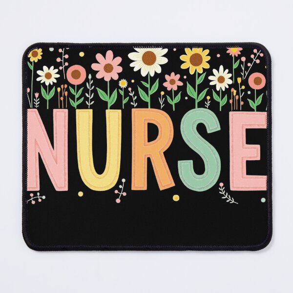 Item preview, Retro Floral Nurse Typography - Cute Boho Medical Design designed and sold by haitrieuic96.