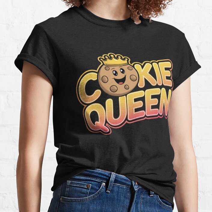 Cookie Queen Cute Cartoon Bakery Design Classic T-Shirt
