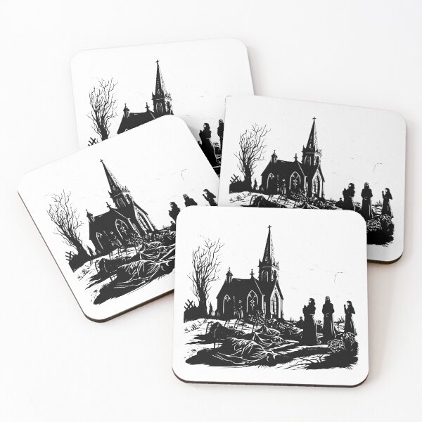 Item preview, Medieval Funeral Gothic Burial Ceremony Cemetery Casket designed and sold by inkoutninja.