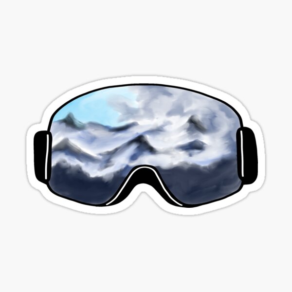 Item preview, Ski Goggles Cloudy Mountain Day designed and sold by Caden Darling Designs.