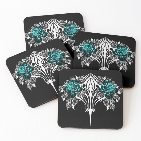 Item preview, Blue flowers and white tribal designed and sold by 7Delamancha.