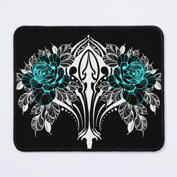 Item preview, Blue flowers and white tribal designed and sold by 7Delamancha.