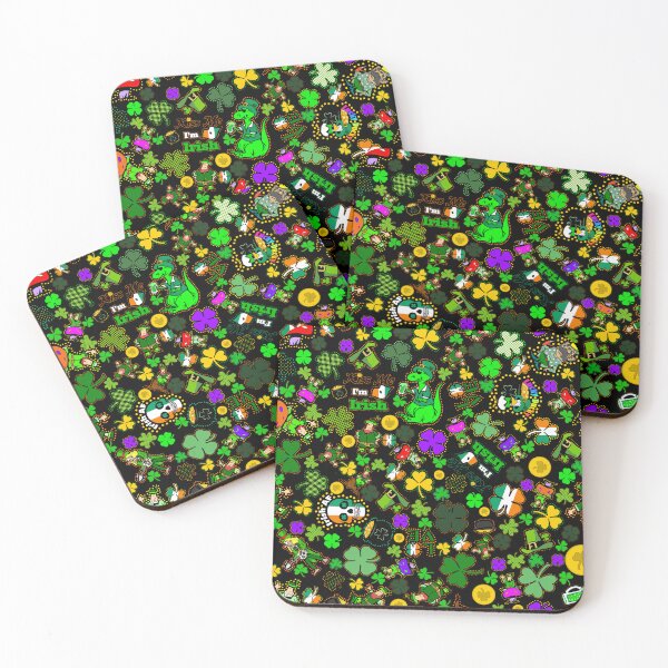 Item preview, Saint Patrick's Day Leprechauns Shamrocks Irish Kisses Gold Coins Clovers designed and sold by GreenCarbon2112.