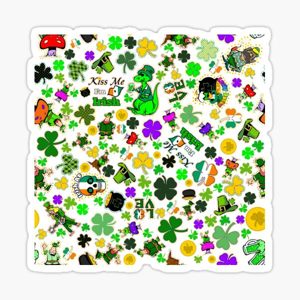 Artikel-Vorschau von St. Patrick's Day Kobolde Kleeblätter Irische Küsse Goldmünzen Kleeblätter, designt und verkauft von GreenCarbon2112.