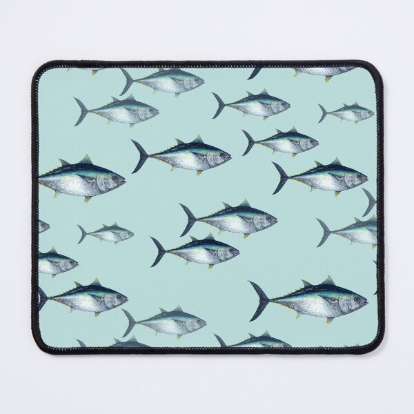 Item preview, Bluefin Tuna | Simple Sea-foam Half-drop seamless repeat designed and sold by Melissa MacMichael Art + Design.