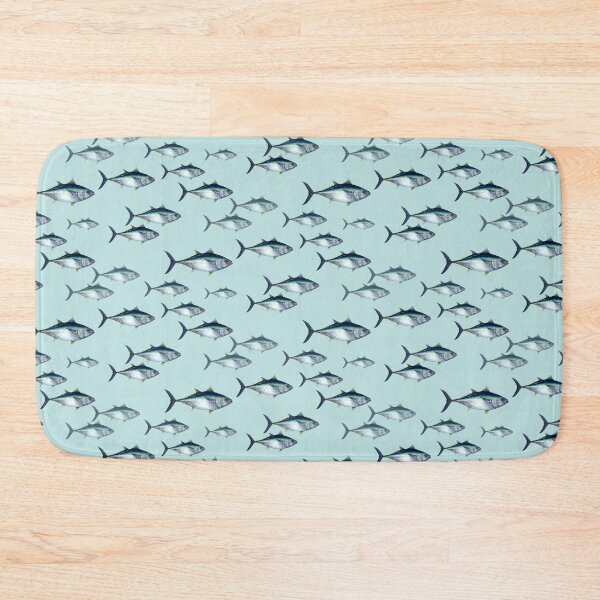 Item preview, Bluefin Tuna | Simple Sea-foam Half-drop seamless repeat  designed and sold by Melissa  MacMichael Art + Design.
