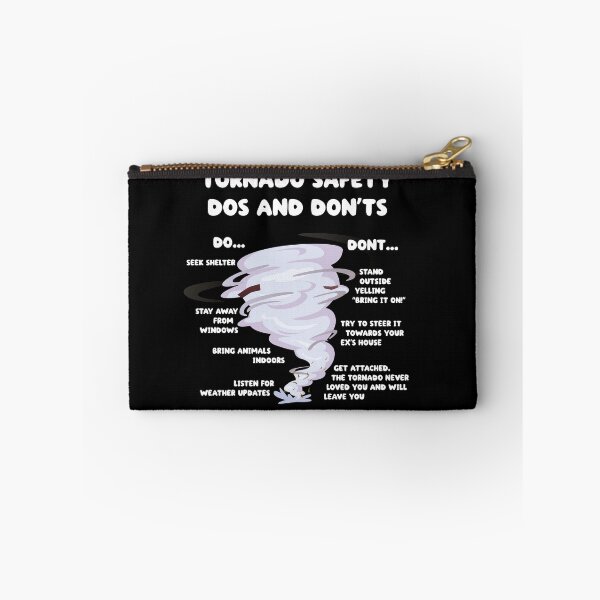 Item preview, Tornado dos and don'ts - tornado survival (on dark colors) designed and sold by messy-nessie.