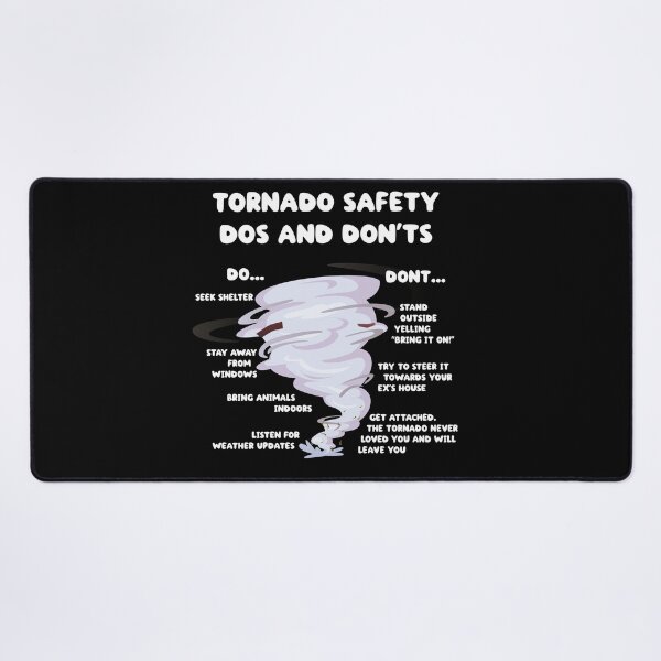 Item preview, Tornado dos and don'ts - tornado survival (on dark colors) designed and sold by messy-nessie.