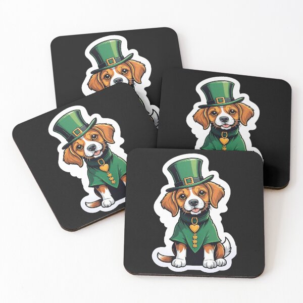 Item preview, Cute Dog Sticker St Patrick's Day designed and sold by FestivityFinds.
