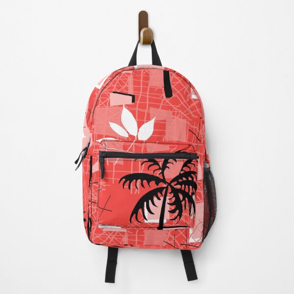 Item preview, Palm Trees Retro 60s Shapes in Coral Orange Repeat designed and sold by Sharon Schwalbe.