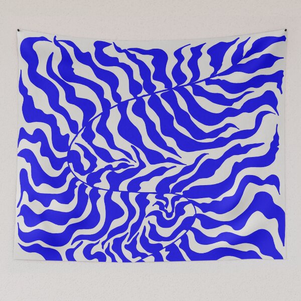Item preview, Classic Blue Nordic Matisse Leaves designed and sold by MaiZephyr.