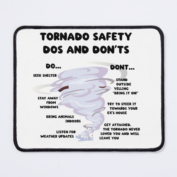 Item preview, Tornado dos and don'ts - tornado survival (on light colors) designed and sold by messy-nessie.