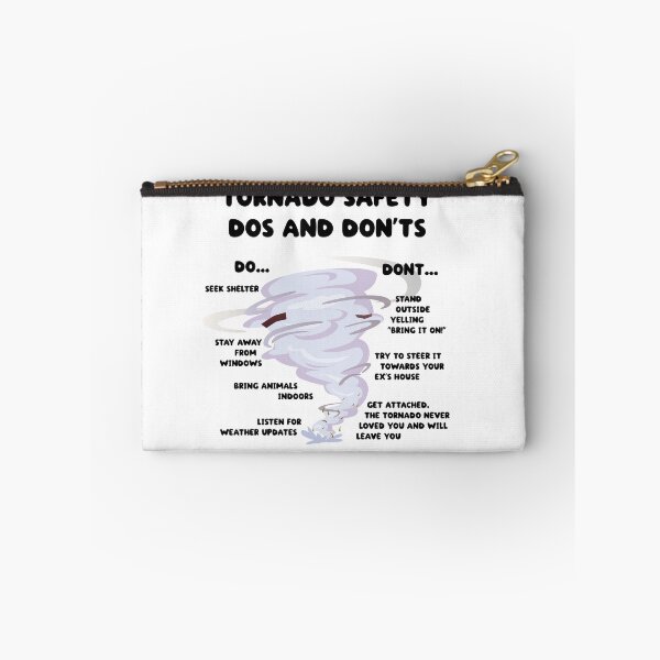 Item preview, Tornado dos and don'ts - tornado survival (on light colors) designed and sold by messy-nessie.