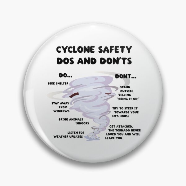 Item preview, Cyclone dos and don'ts - funny cyclone survival tips (on light colors) designed and sold by messy-nessie.