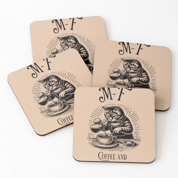 Item preview, Cat at work with Coffee designed and sold by AzSwag.