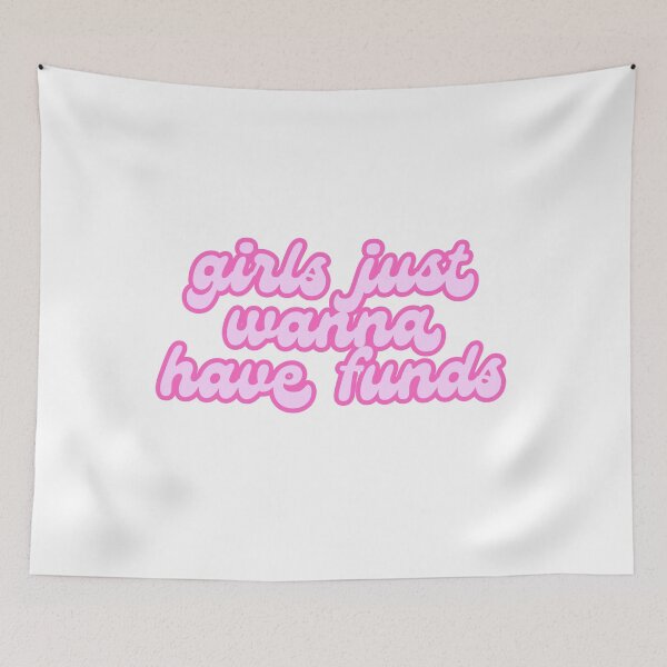Item preview, Girls Just Wanna Have Funds Pink Decal designed and sold by ha11e11.