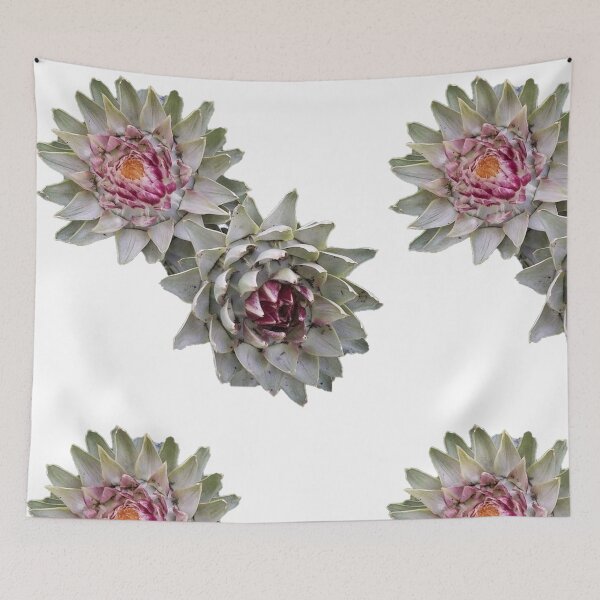 Item preview, artichoke flower white background designed and sold by Lizzilzil.