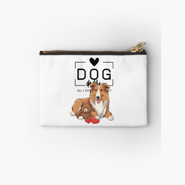 Item preview,  Adorable Rough Collie with a Plush Teddy Bear – Cartoon Illustration designed and sold by GoodyPaws.