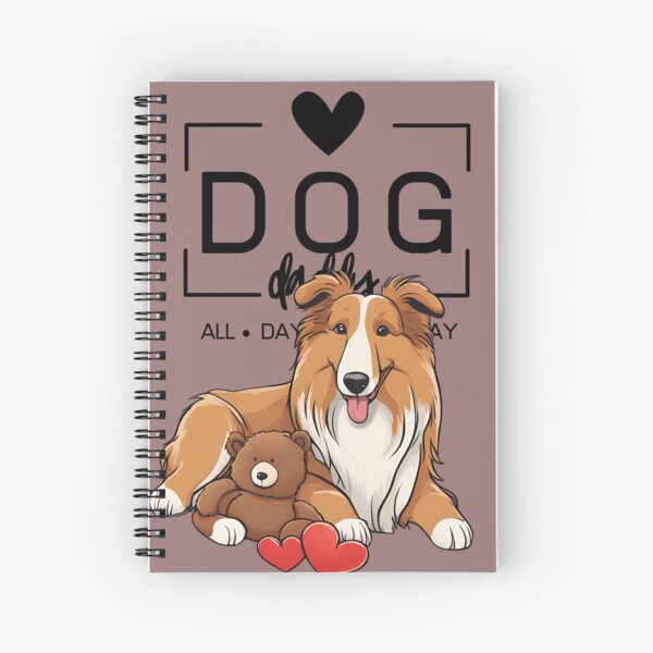 Item preview,  Adorable Rough Collie with a Plush Teddy Bear – Cartoon Illustration designed and sold by GoodyPaws.