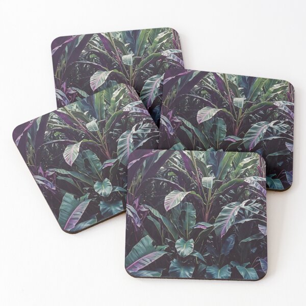 Item preview, Tropical Banana Leaves with Purple shade - Aesthetic Tropical Plants Foliage - Greenery - Fresh Dense Plants - Vegetation designed and sold by MyArt23.